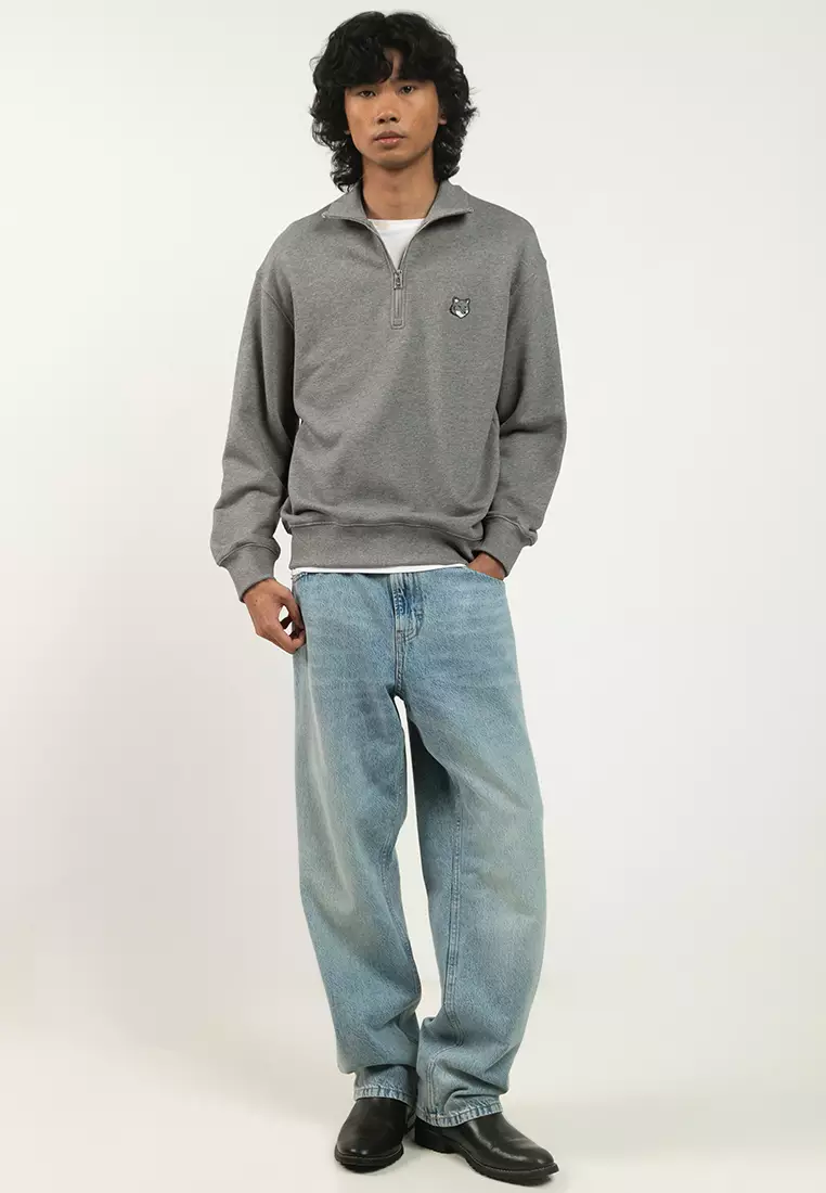 Buy Maison Kitsune Fox Head Comfort Half Zip Sweatshirt 2026