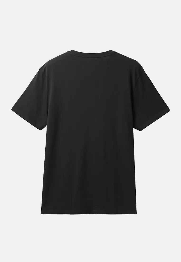 [Print-To-Order] Giordano 12 Chinese Zodiac Signs Print Tee Collection: Snake (Black/Small Print)