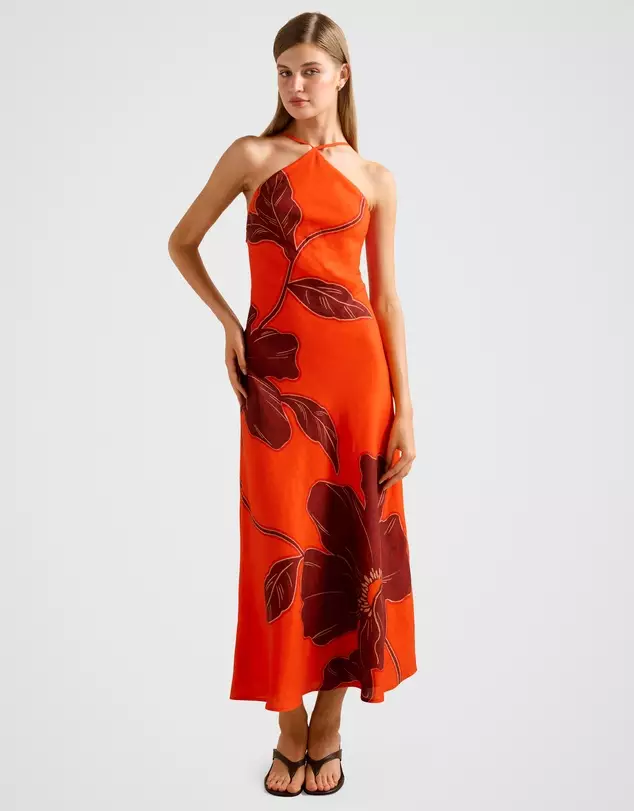 Nova Arrow Neck Maxi Dress