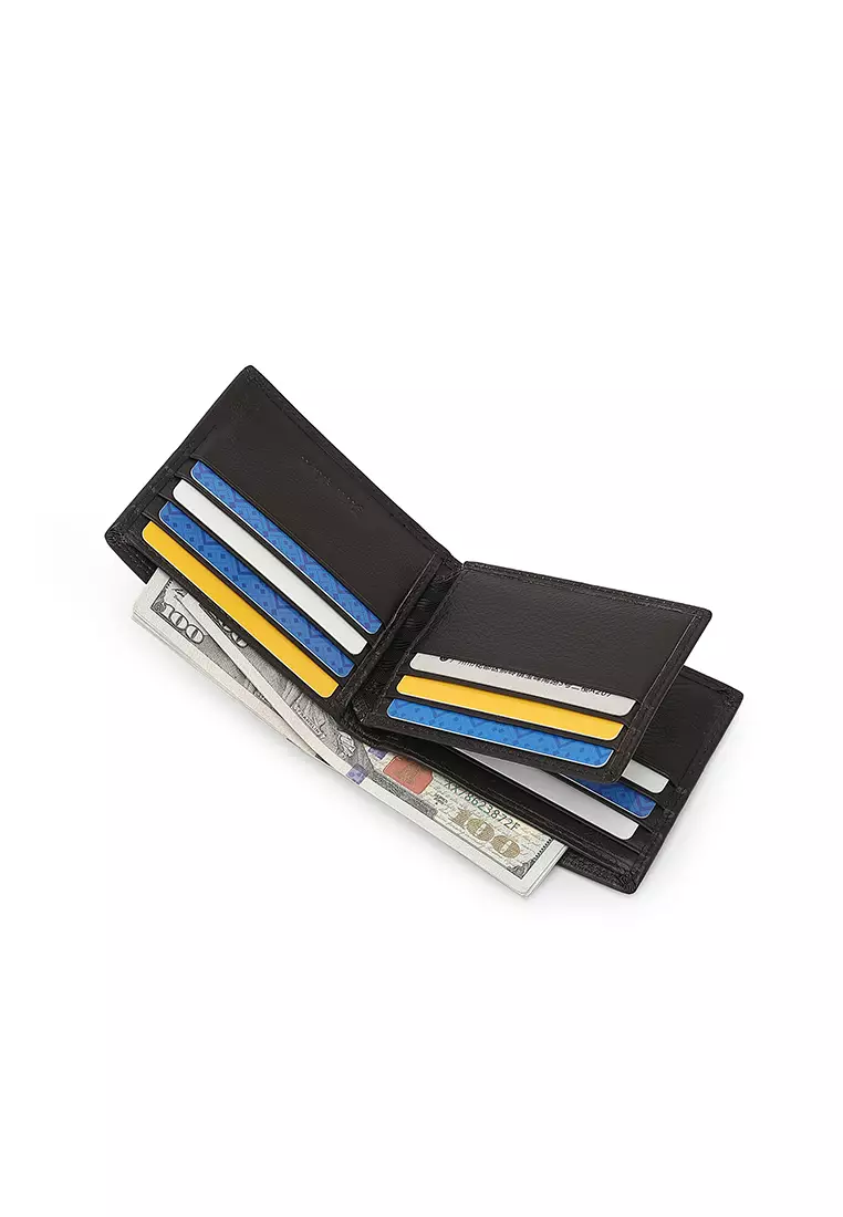 Gift Set - Leather RFID Wallet + 35mm Automatic Buckle Belt (禮盒 - 皮具錢包 + 腰帶) - 黑色