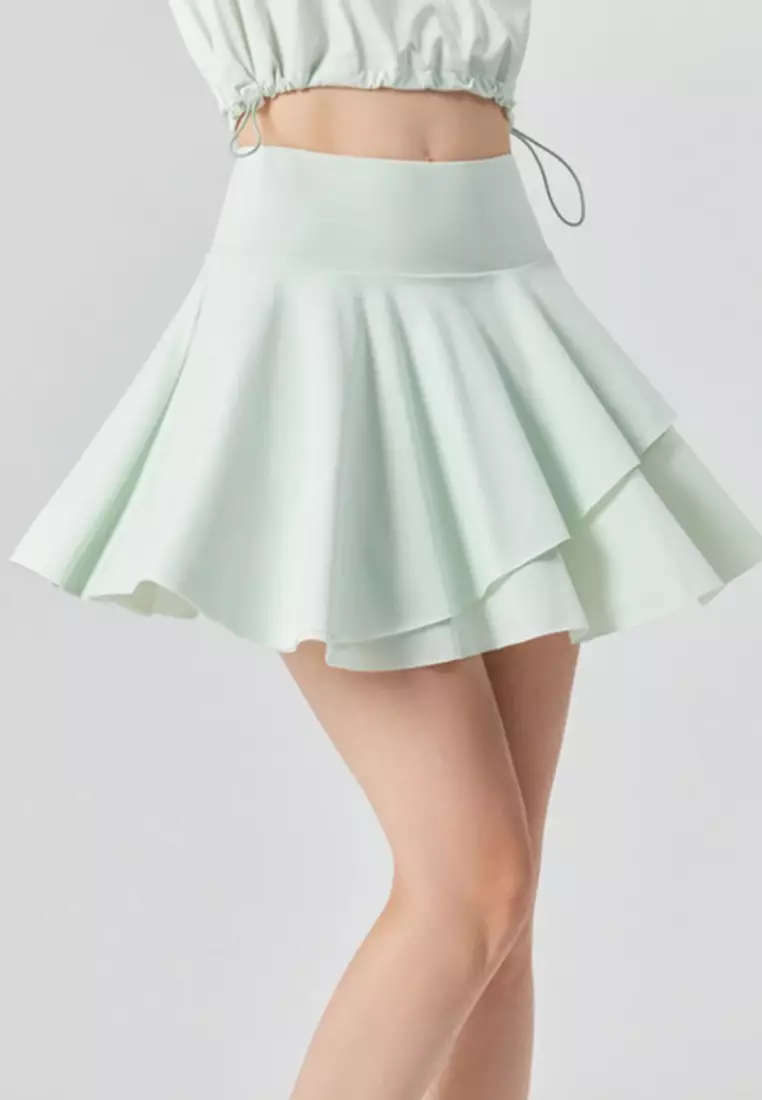 Belle Skort – High Waist Flowy Tennis Skirt with Built-in Shorts for Women