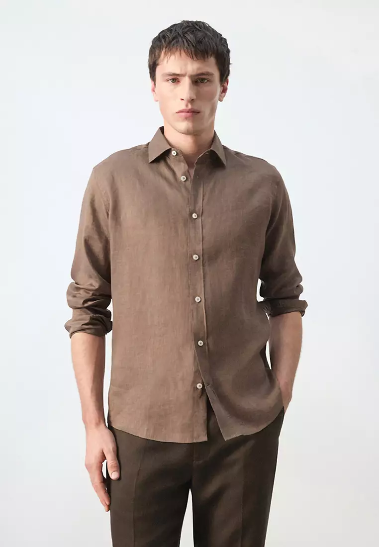 Regular-Fit 100% Linen Shirt