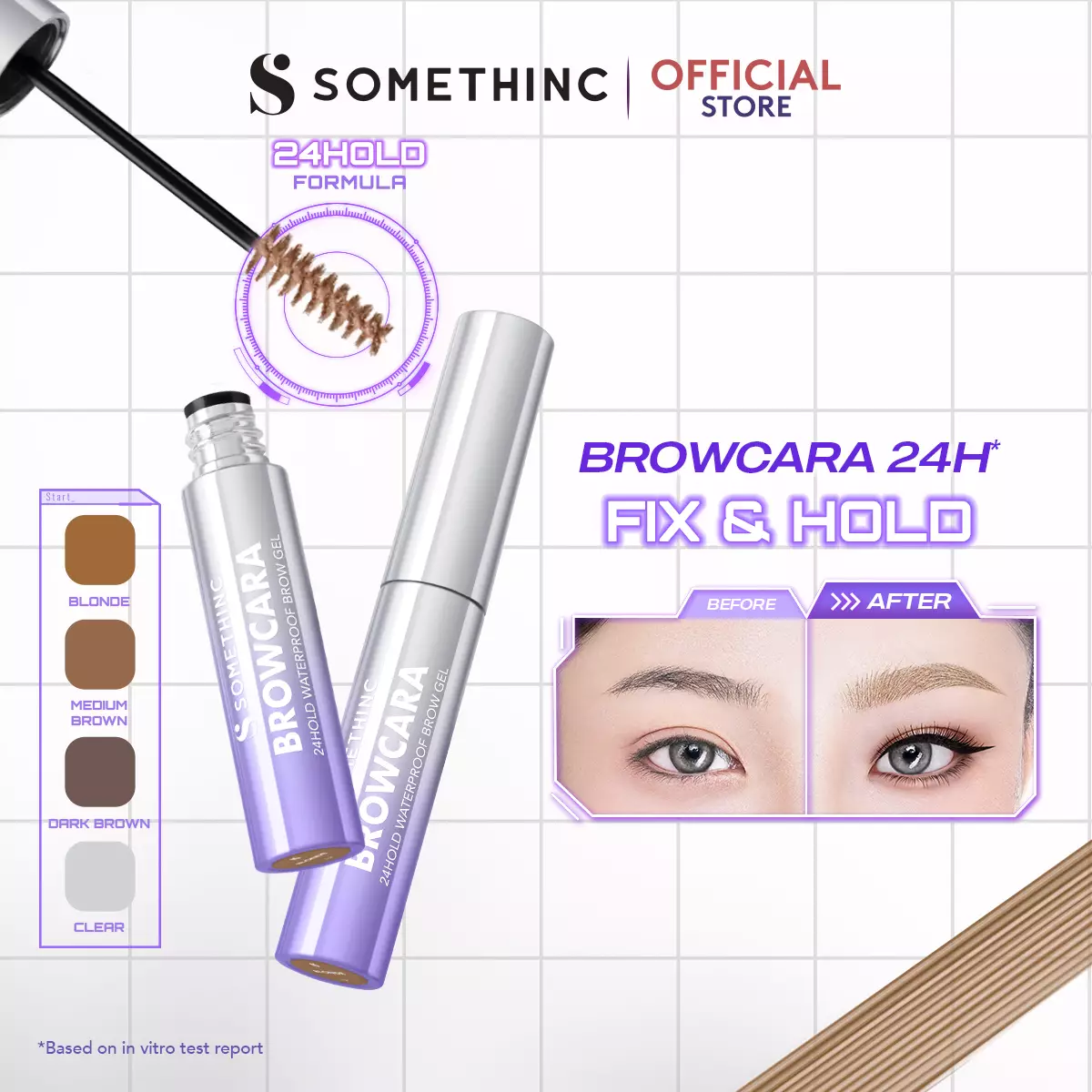 SOMETHINC Browcara 24hold Waterproof Brow Gel - Clear