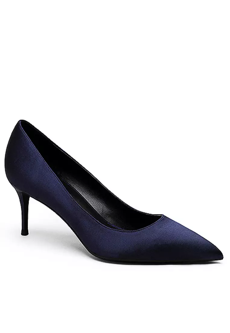 6CM Silk Fabrics Pointed High Heel Shoes HZL163