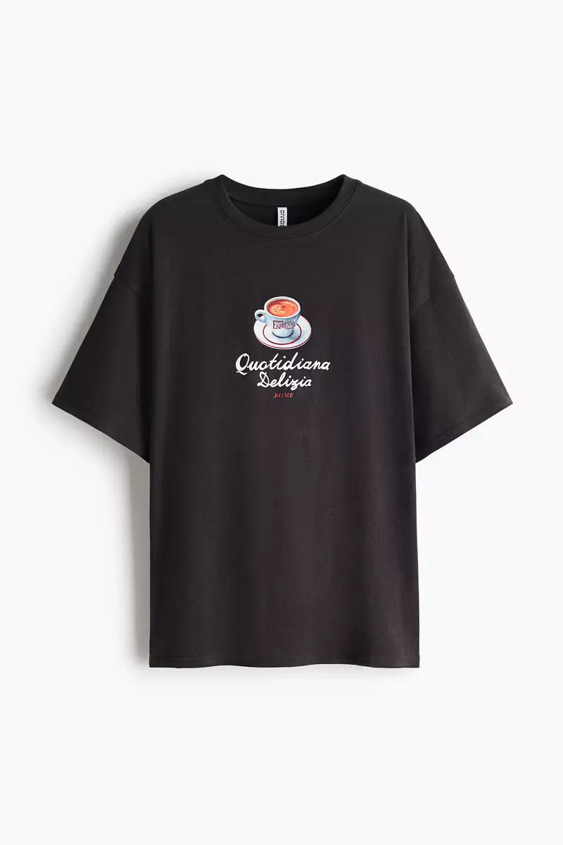 Oversized print-motif T-shirt
