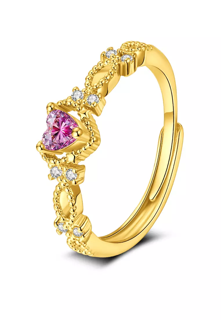 Cincin Wanita Korea Mini Berlian Perhiasan Cewek Adjustable Titanium Anti Luntur