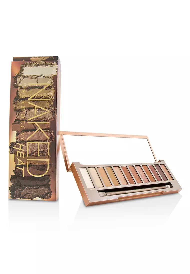 URBAN DECAY - Naked Heat Palette: 12x Eyeshadow, 1x Doubled Ended Blending / Detailed Crease Brush