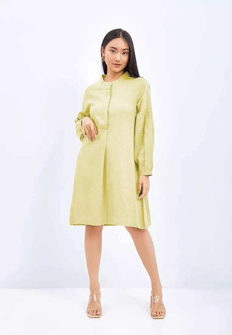 Jual Julia Owers Midi Dress Wanita AINA Lime Original 2024