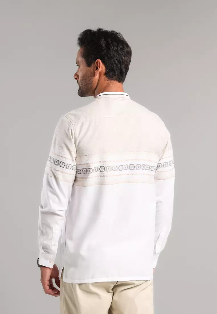 MOC Kemeja Koko Lengan Panjang Pria Haydan - Khaki