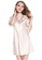 SMROCCO beige Silk Plus Size Nightie Dress 49746AADA31D27GS_2