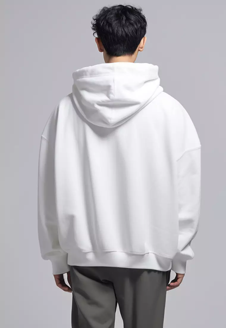 MOB11 Hoodie Oversize ScubaLux "keep pushing" putih