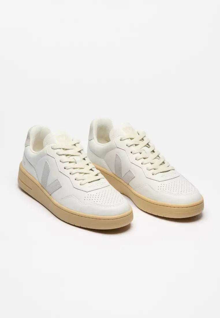 V-90 Leather White Light Grey Natural Sneakers