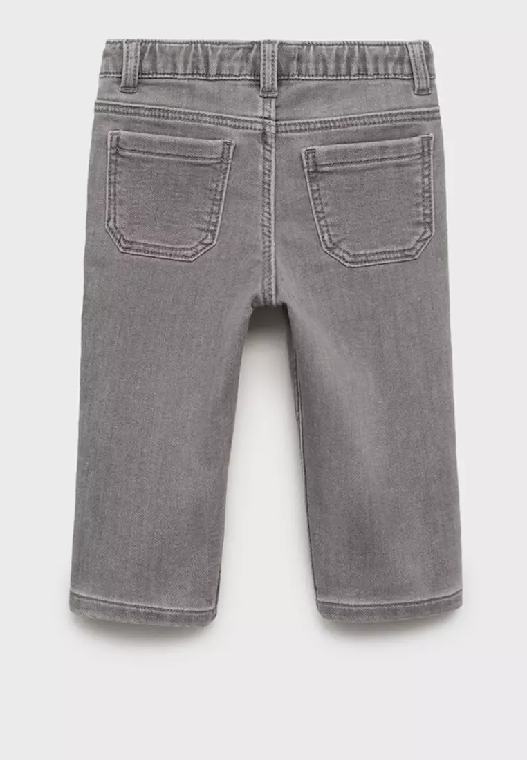 Straight Jeans With Drawstring
