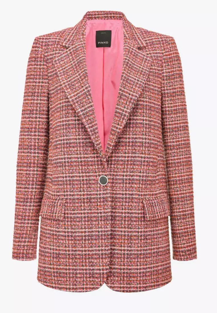 Buy Pinko PINKO Patterned boucl blazer Online ZALORA Malaysia