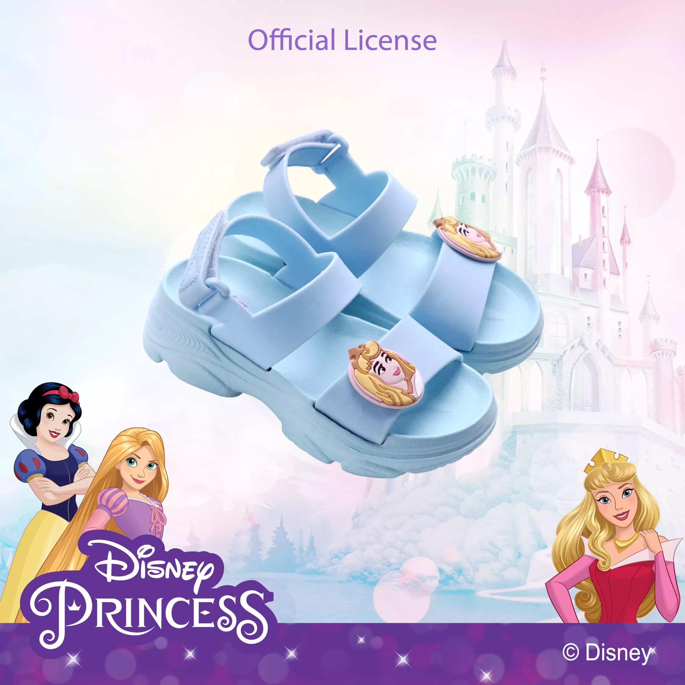 PRINCESS - SANDAL WANITA ANAK KIDS full karet CH830124WK - BIRU AQUA