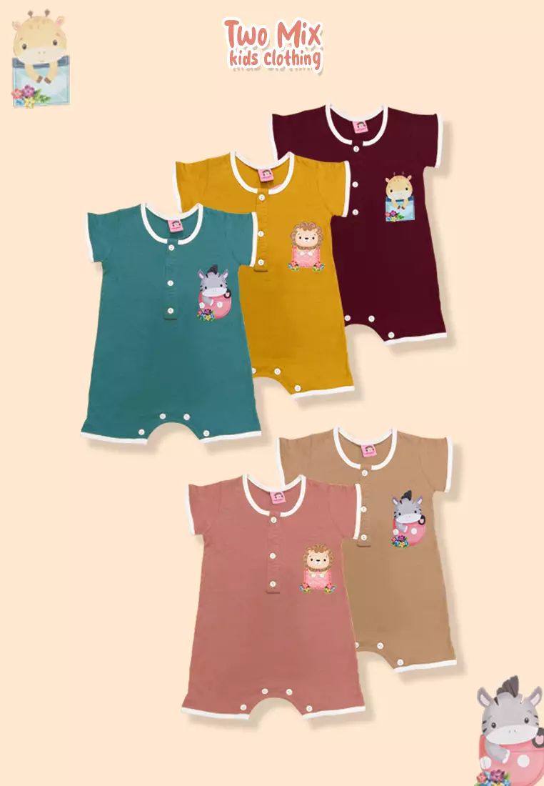 Two Mix Jumper Bayi Lucu - Hansop Bayi Cewek Cowok 0-2 Tahun 4298 Burgundy