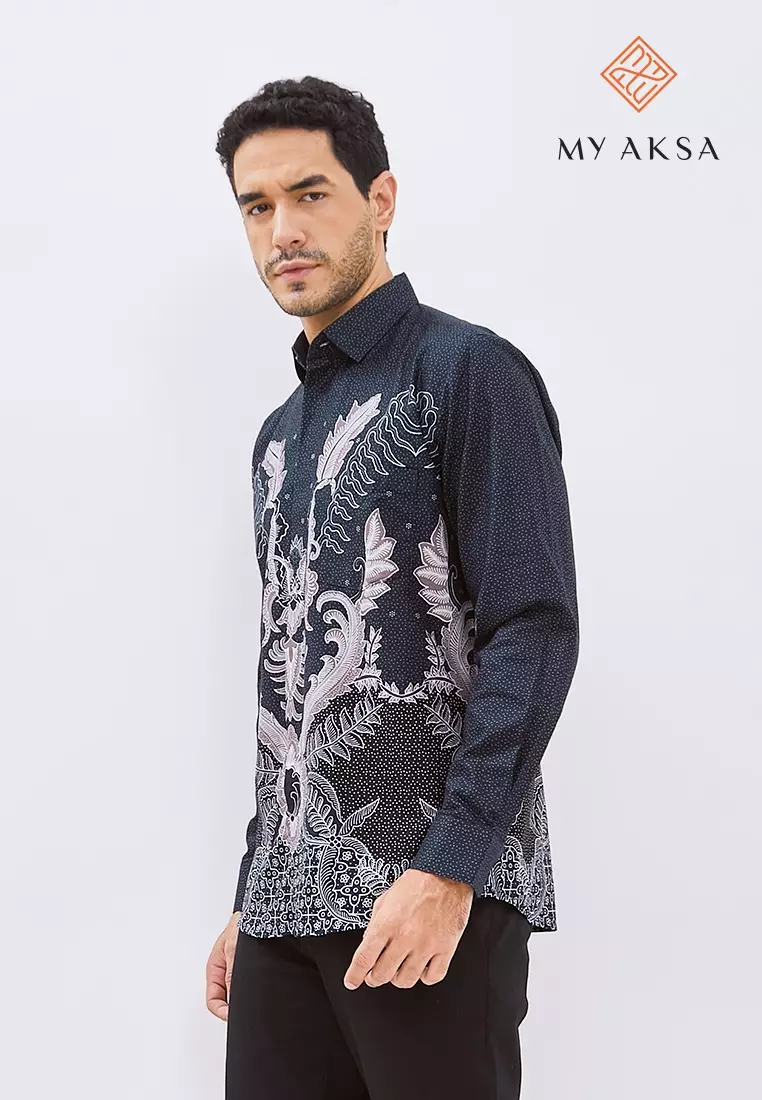 My Aksa Batik Pria Kemeja Panjang Archilles Alethea