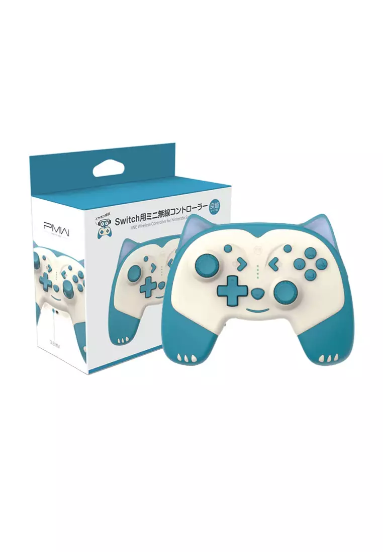 IINE GEN 5 Wake Up Audio Port Wireless Controller for Nintendo Switch Pro Controller L505 Fox Dog Design Blue Fox