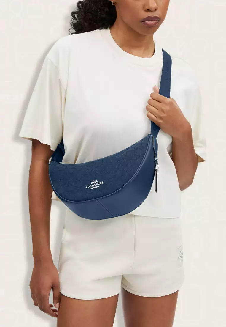 Coach Pace Shoulder Bag In Signature Jacquard Dark Denim