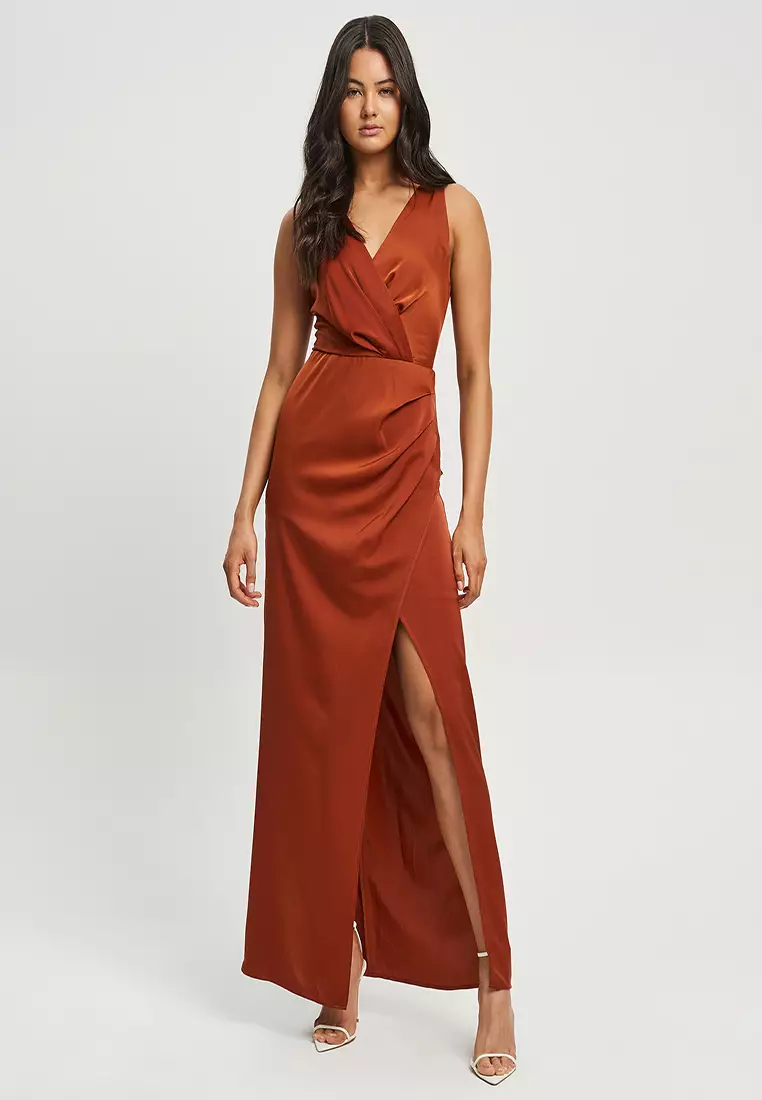 Mariah wrap maxi dress store