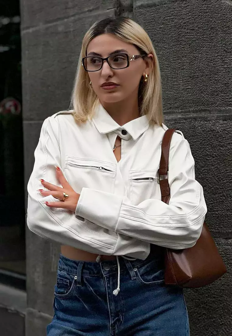 Buy London Rag Cream Faux Leather Crop Jacket 2024 Online ZALORA