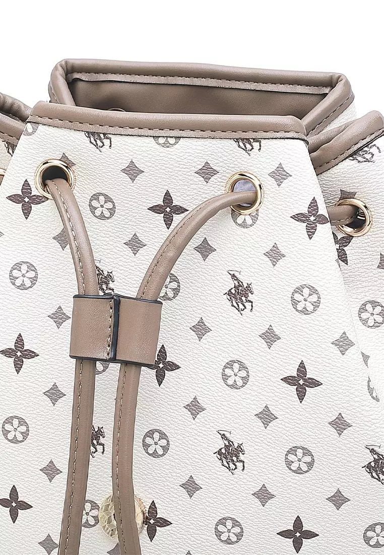 Women's Monogram Backpack (Tas Ransel & Tas Punggung Wanita) - Cokelat