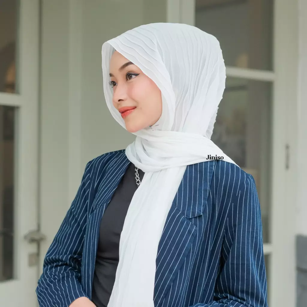 AURA Active Hijab Pashmina Full Plisket Wave