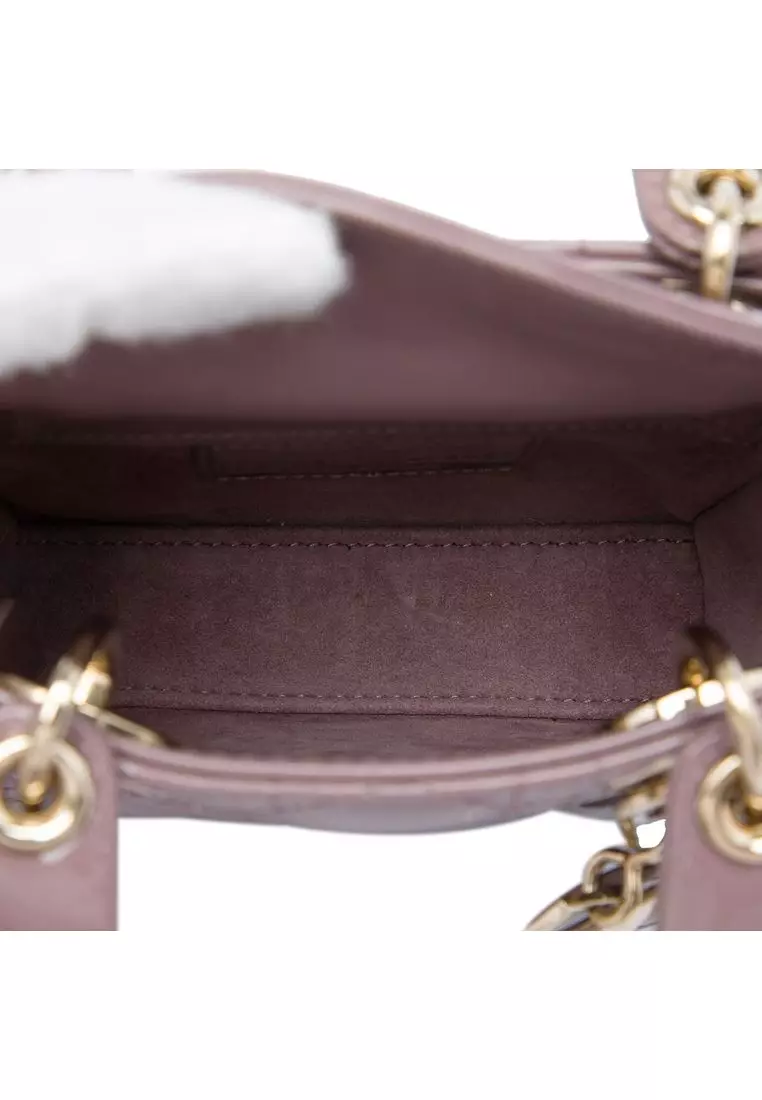 Pre-Loved Dior Micro Patent Cannage Lady Dior