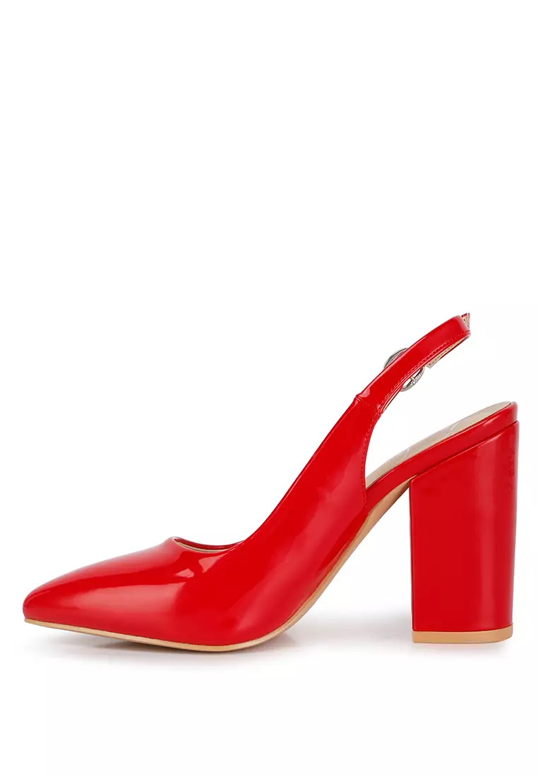 Red slingback outlet sandals