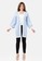 MKY CLOTHING blue Checker Puff Sleeve Knit Cardigan in Blue 89397AAA009ACDGS_4
