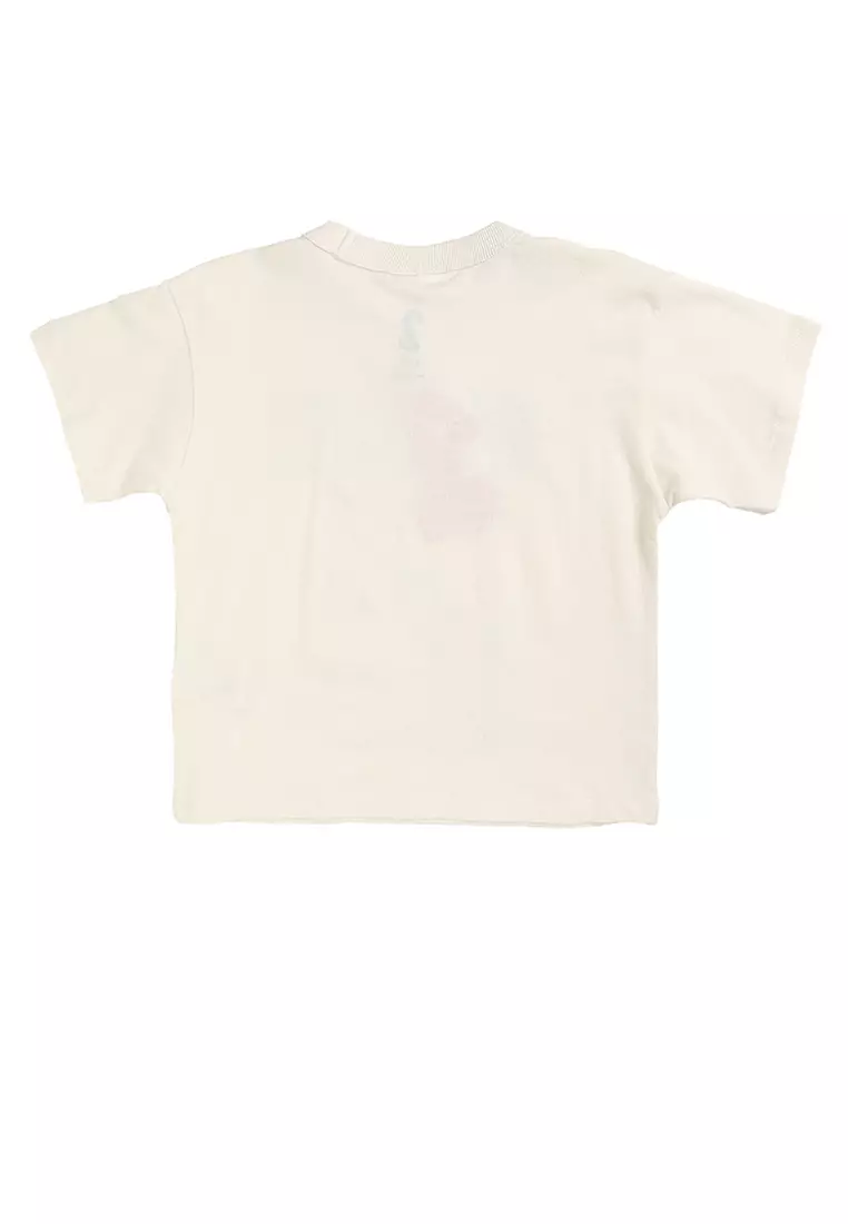 授權低肩短袖T恤