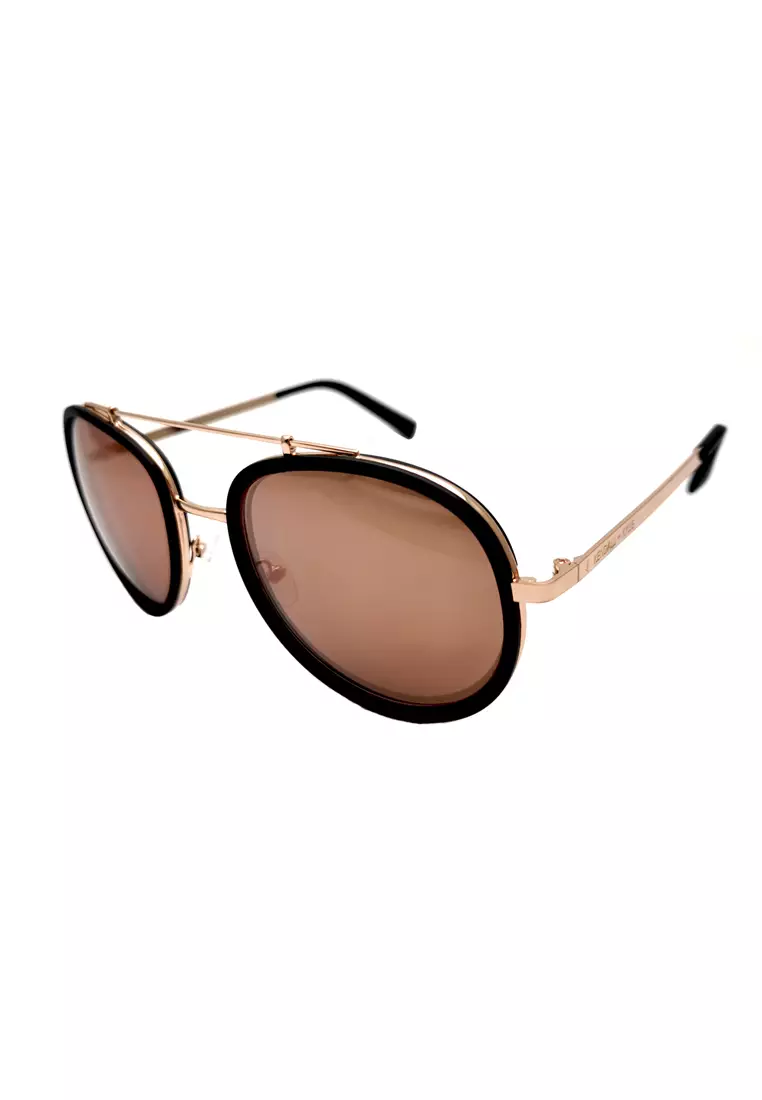 Kendall + Kylie Matte Black Inlay Aviator Lana Sunglasses