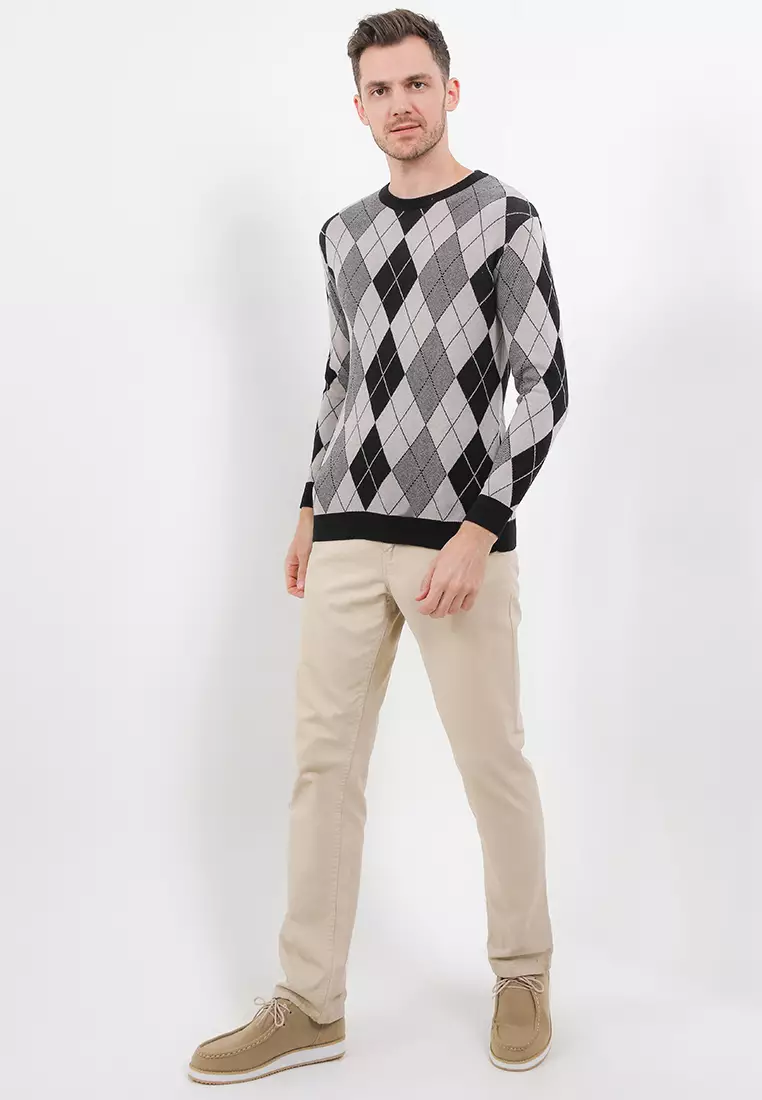 Argyle Oversize Sweater