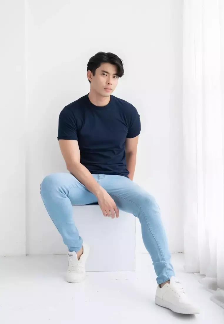 Kale Beta Navy / Kaos Polos Pria Lengan Pendek