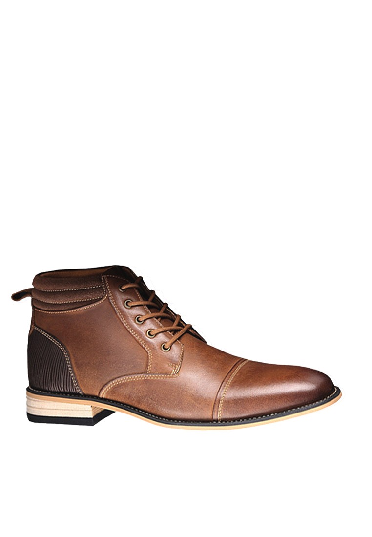 VANSA Stylish Vintage Leather Ankle Boots VSM-B18010