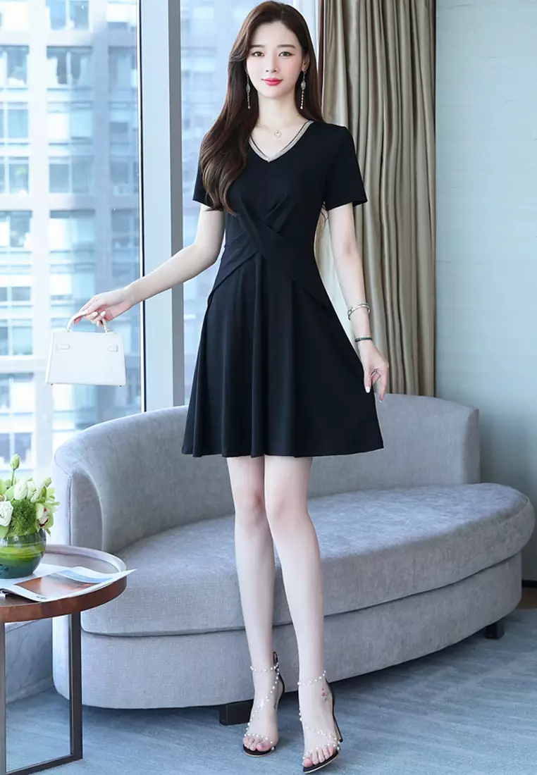Buy Halo V Neck Slim Dress Online | ZALORA Malaysia