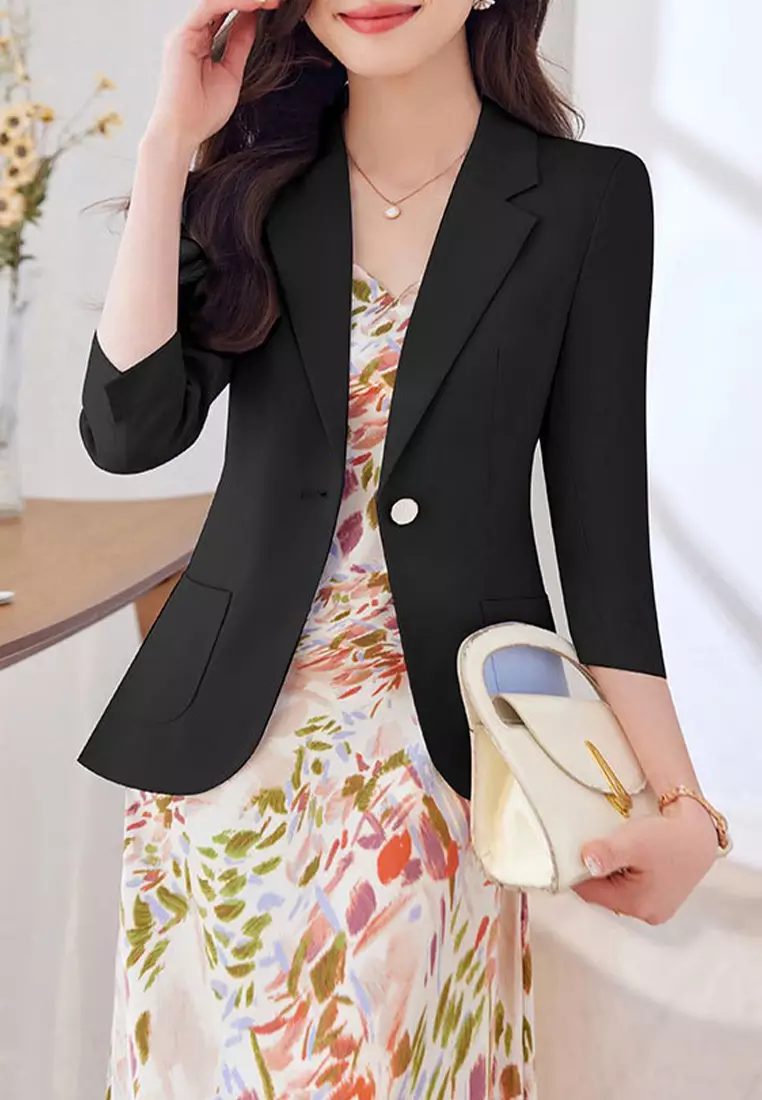 Simple Slim Fit Suit Jacket YGH-EY8909