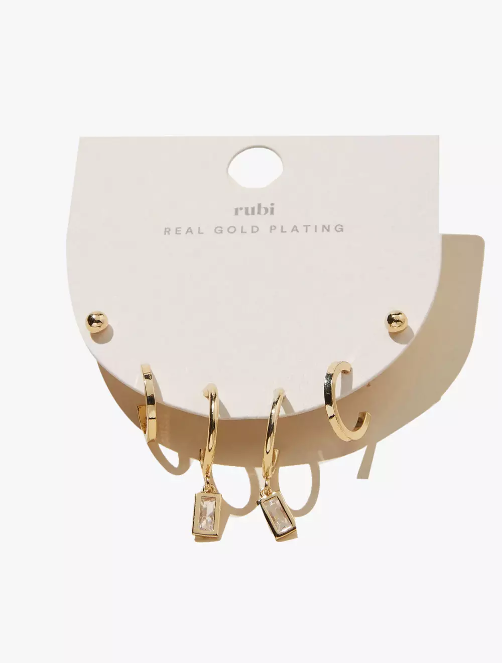 RUBI - AKSESORIS - 3PK SMALL EARRING - Gold