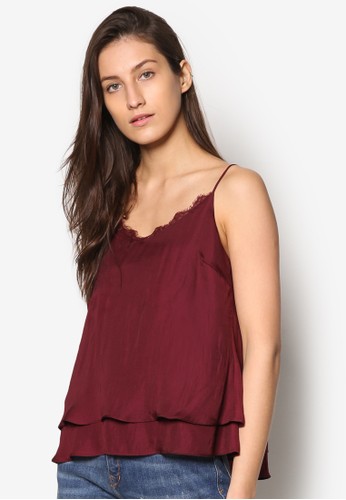 Collection Lace Insert Top、 服飾、 坦克背心& 細肩帶背心ZALORACollectionLaceInsertTop最新折價