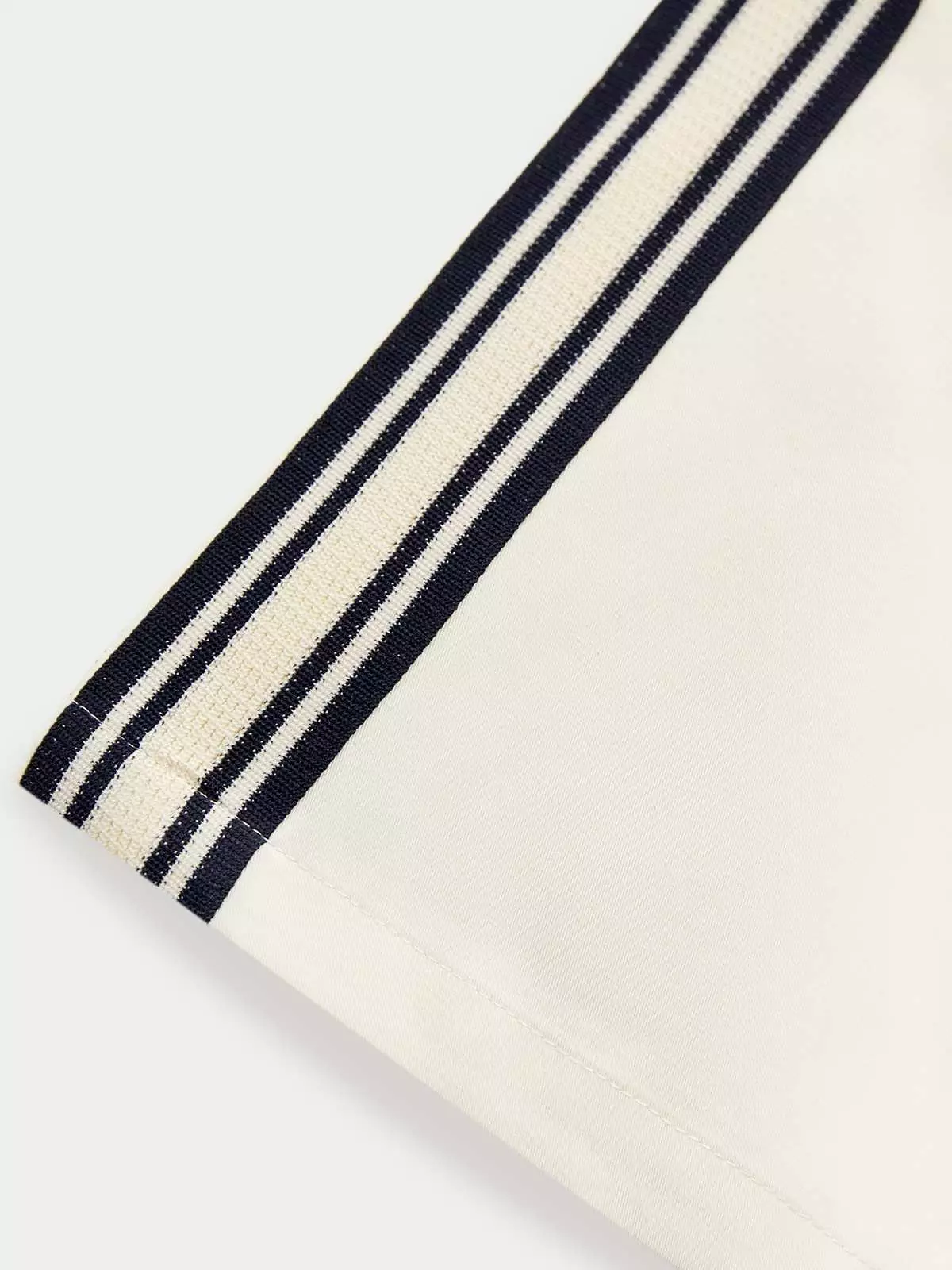 Striped Polo Top - Ivory
