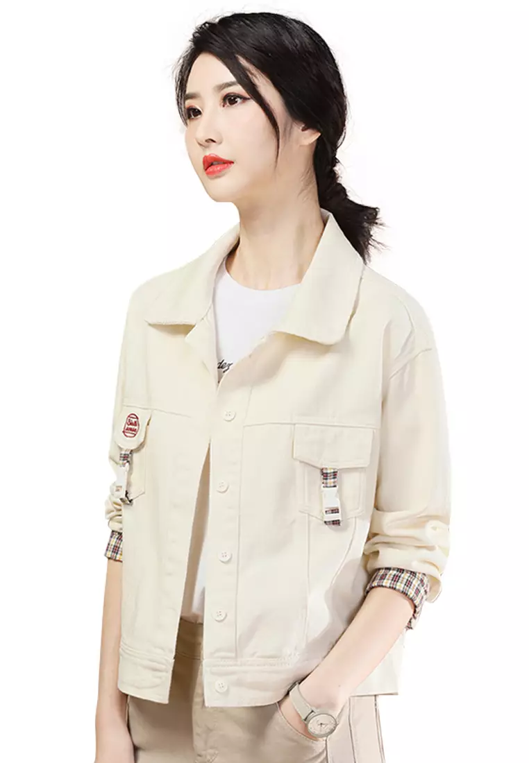 Girls white denim vest hotsell
