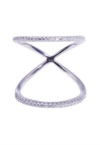 SHANTAL JEWELRY grey and white and silver Cubic Zirconia Silver Infinity Ring SH814AC34OGRSG_1
