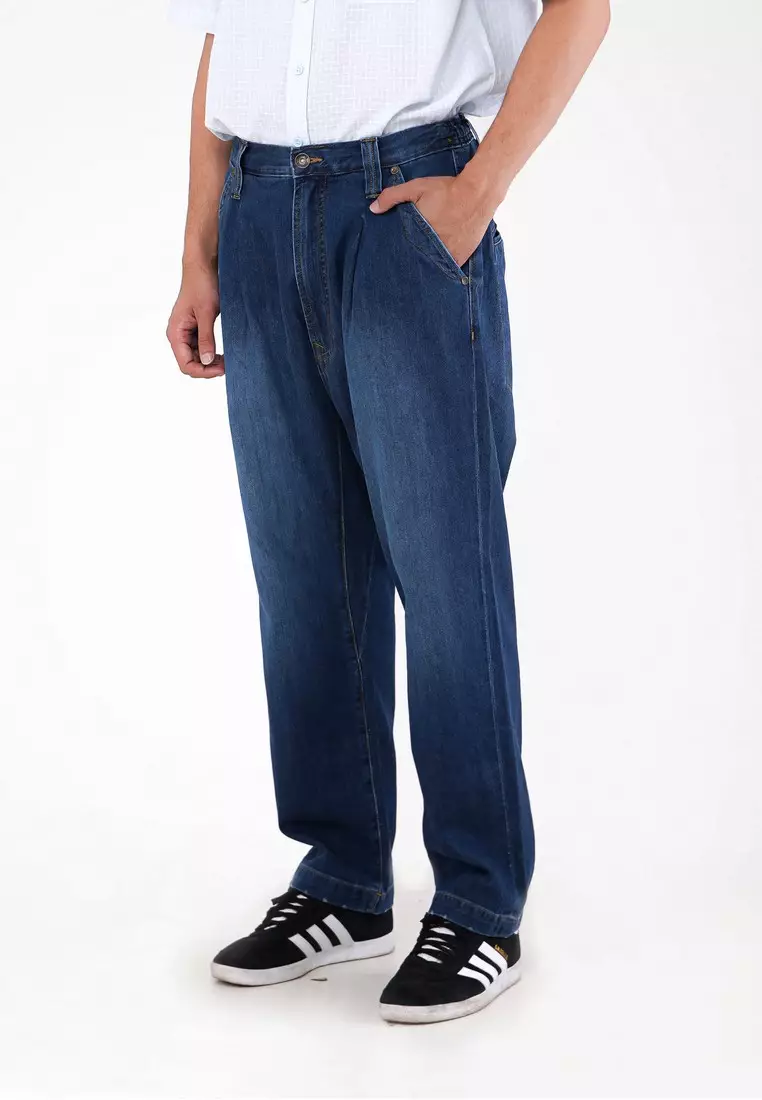 Men's Jeans Loose Fit Blue Wash Bennet C100823