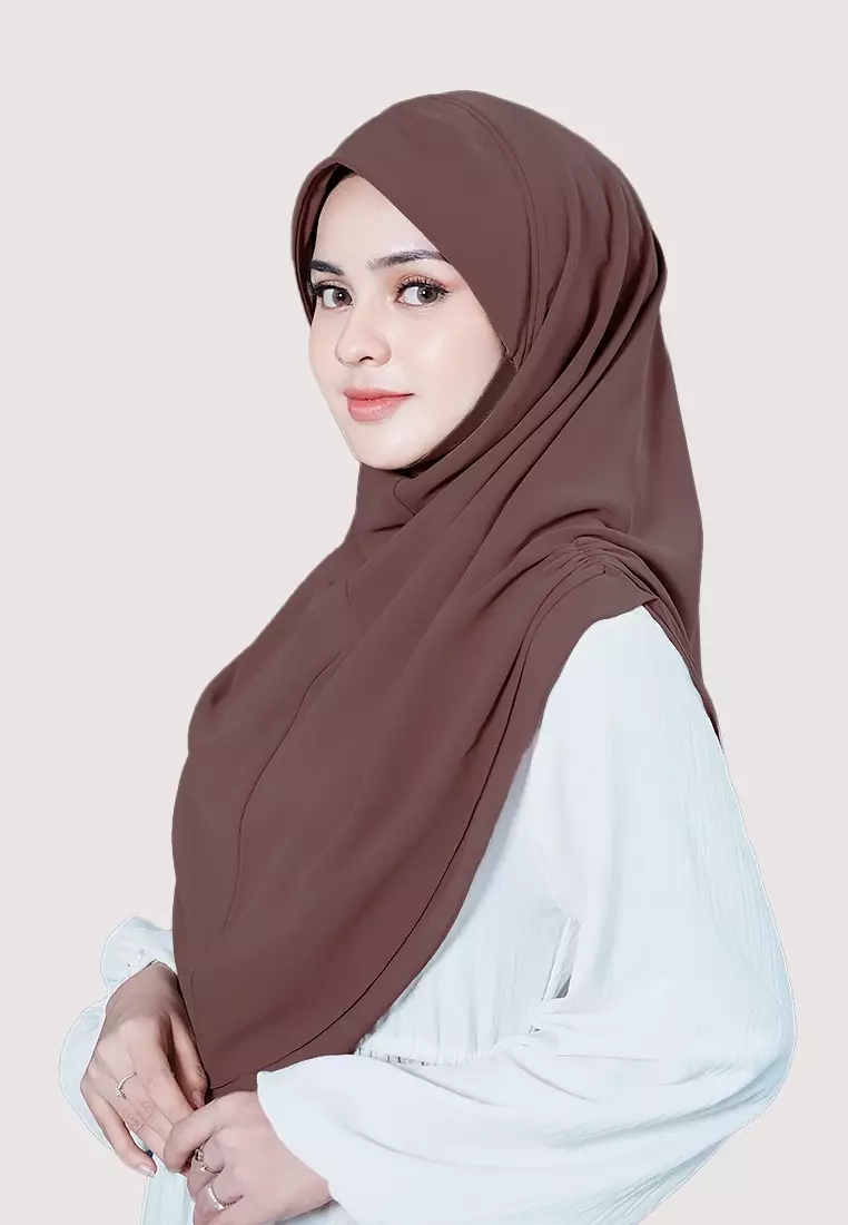 HIJAB INSTAN IRISH - DARK BROWN