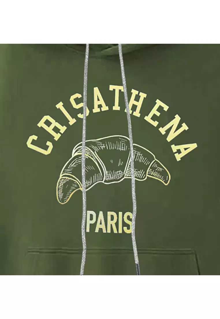Crisathena Croissant Hoodie in Olive