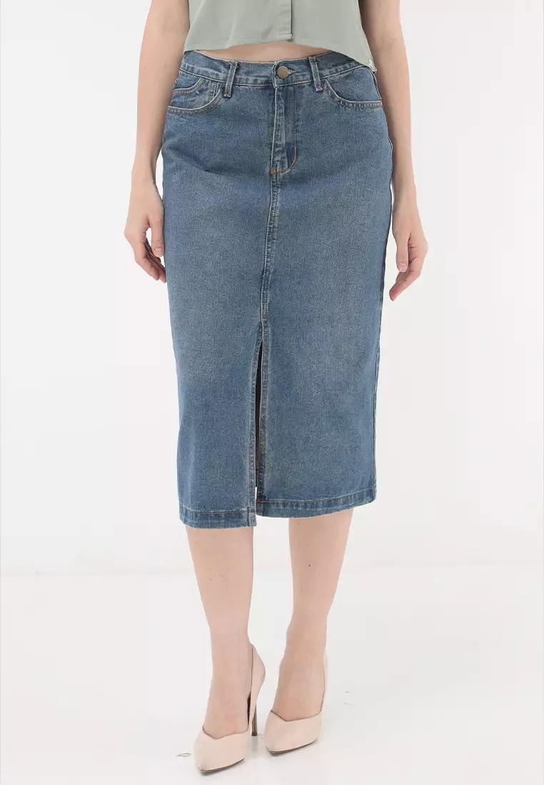 Denim Maxi Skirt Ladies