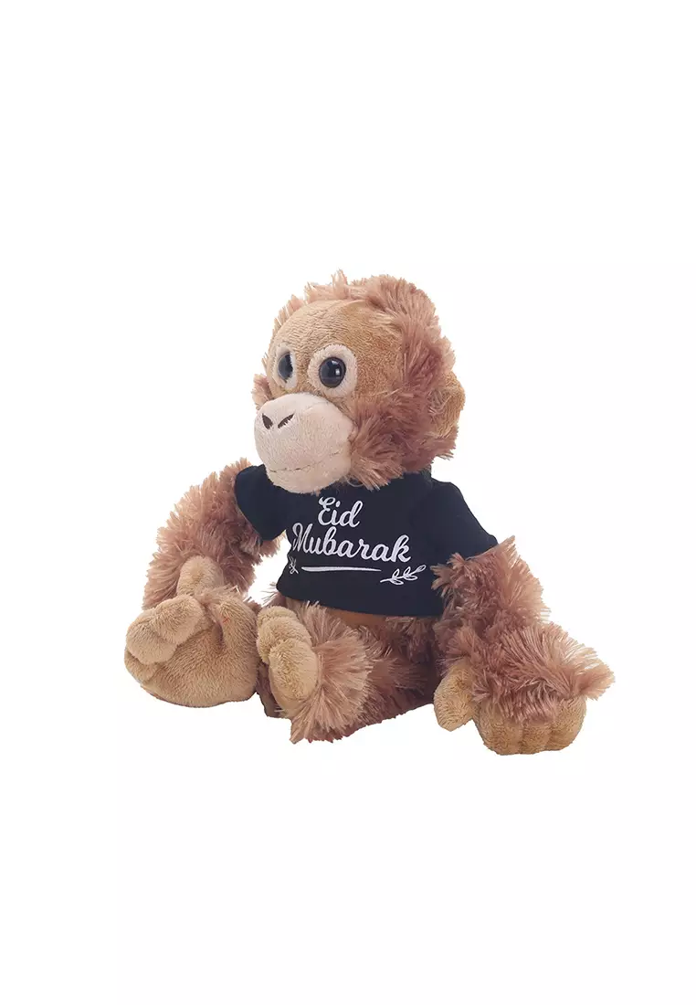 Boneka Animal Plush Sweet Orang Utan Ramadhan Style D Hitam 30cm
