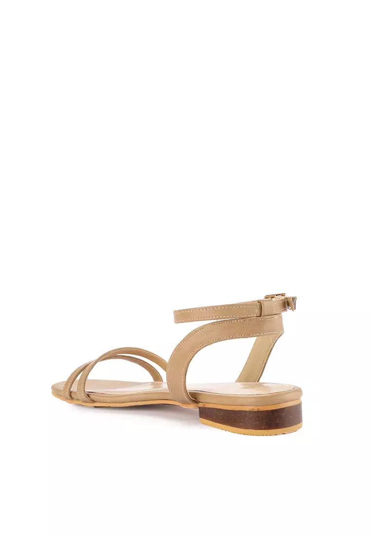 Floryn Sandal wanita Flat Slip On - olive