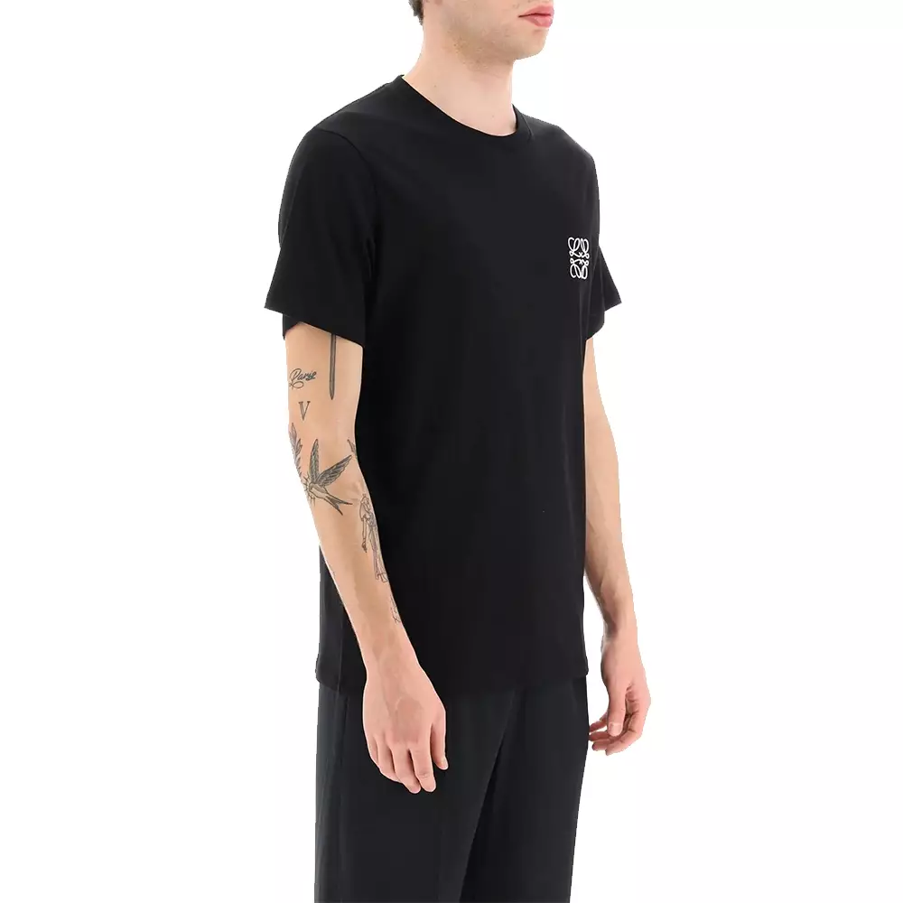 Jual LOEWE Loewe Anagram Print Regular Fit T-Shirt Black Original 2024 ...