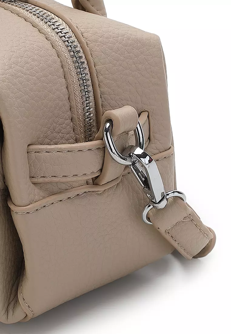 Women's Top Handle Bag / Sling Bag / Crossbody Bag / Shoulder Bag (Tas Tangan Wanita / Tas Selempang Wanita / Tas Bahu Wanita) - Krem